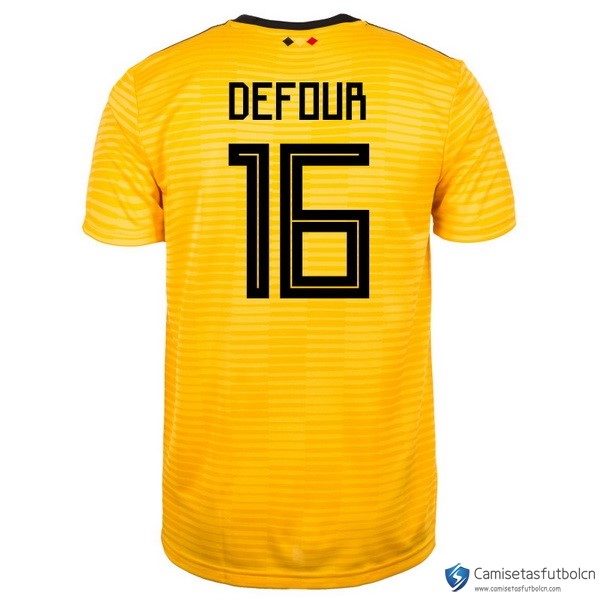 Camiseta Seleccion Belgica Segunda equipo Defour 2018 Amarillo